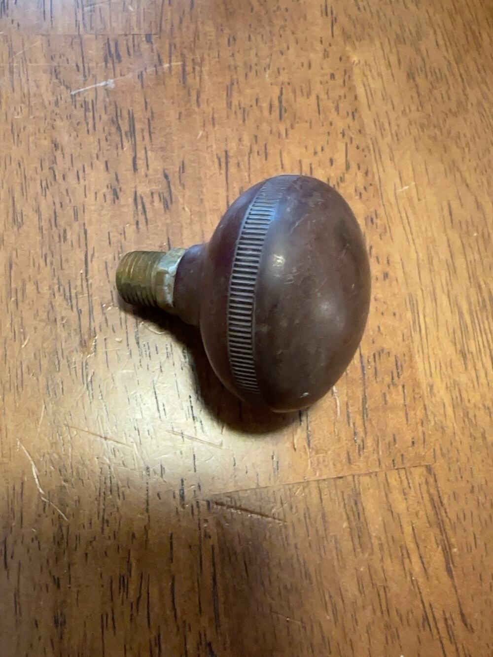 Vintage Brown Bakelite Gear Shift Knob Threaded Auto Truck Hot Rod Rat Rod